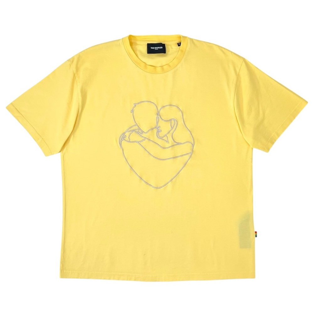 The Kooples Limited Edition Pride Month Yellow Tone On Tone Embroidered T-Shirt